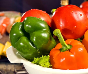 Bell bell pepper green salad photo