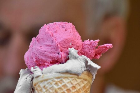 Cornet icecream vanilla photo