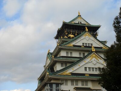 Osaka castle castle sky