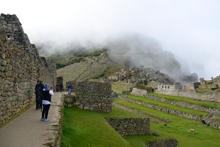 Machu Picchu is a UNESCO World Heritage Site in Peru photo