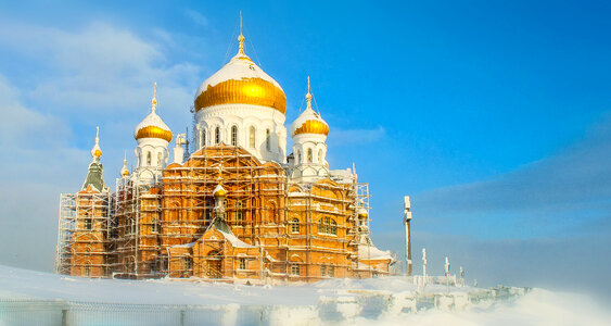 Golden Spires of the Russian Orthodox Church photo