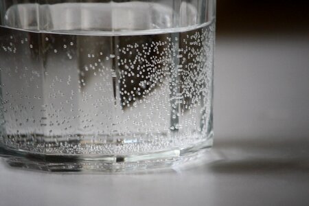 Bubble fresh water glass photo