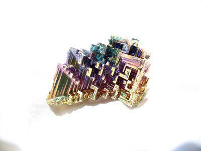 Bismuth bismuth crystal bismuth crystal level photo