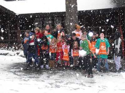 Babies group snow