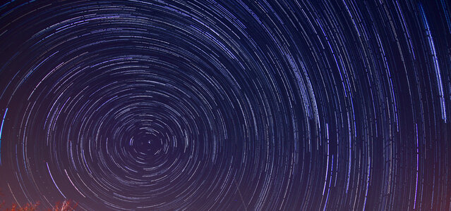 Star Trails Spinning in the sky photo