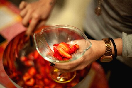 Fruits hands snack