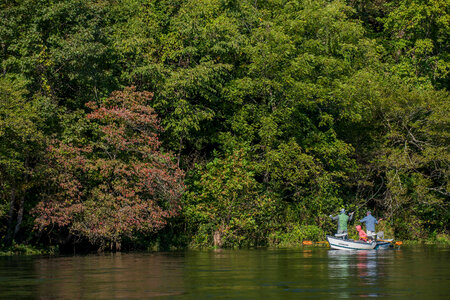 Group fishing in drift boat on White River-1