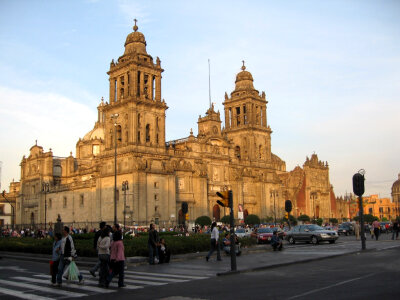 The cathedral as seen from Madero street in Mexico City photo