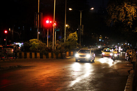 Mumbai Night Traffic photo