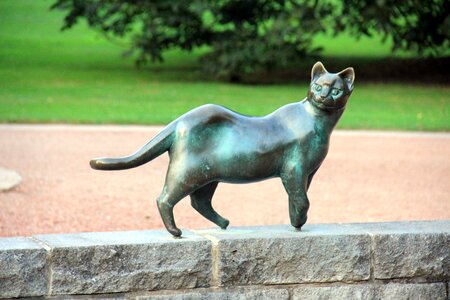Cat sculpture park photo