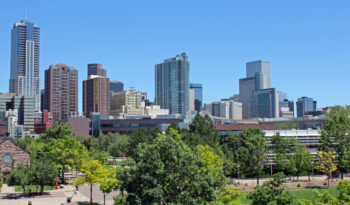 Daytime Skyline of Downtown Denver, Colorado photo