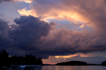 Beautiful Photo boats clouds