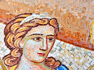 Face women mosaic photo