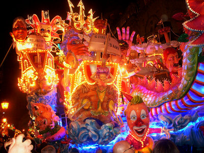 Spectacular floats during the carnival season in Acireale, Italy photo