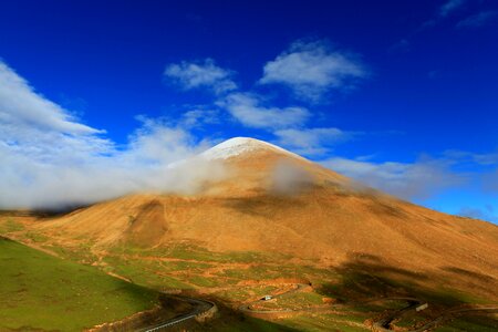 Tibet blue sky the scenery