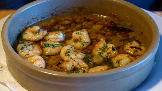 Shrimp Soup with seasoning Dish photo