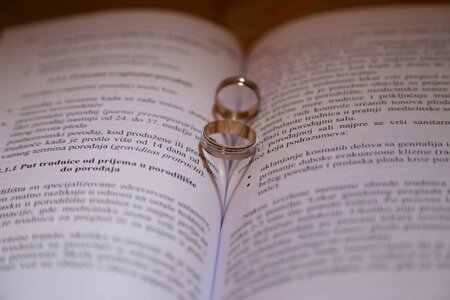 Wedding Ring rings book photo