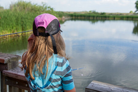 Young girl fishing-1 photo