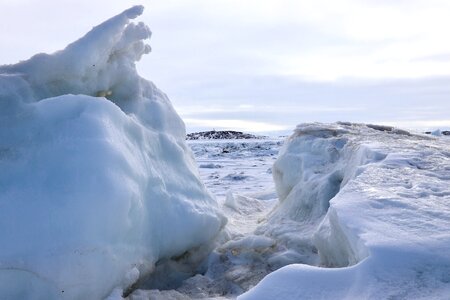 Icy Shore in Iqaluit, Nunavut Canada