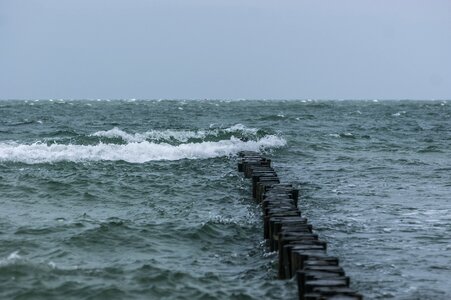 Water spray stormy photo