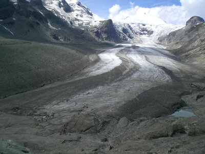 Mountains pasterze glacier summit cross photo