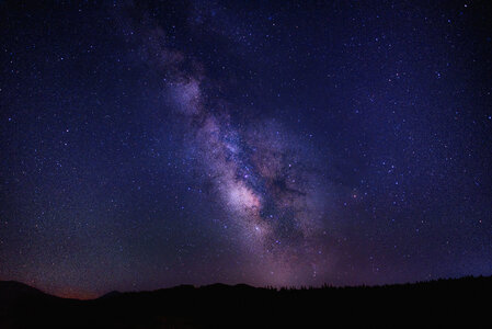 Violet Sky with Stars at Night photo