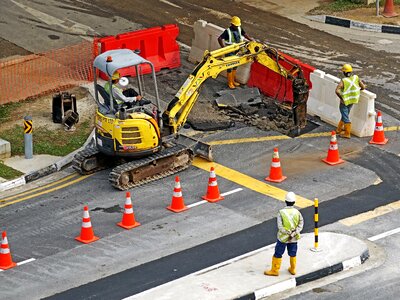 Road machines construction photo