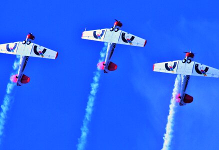 Aerobatic manoeuvres american t-6 harvards