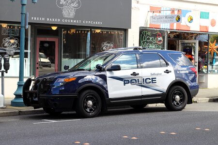 Parked up state trooper police vehicle