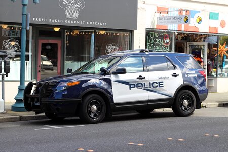 Parked up state trooper police vehicle photo