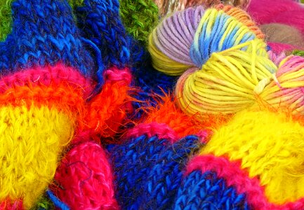 Cat's cradle knit colorful photo