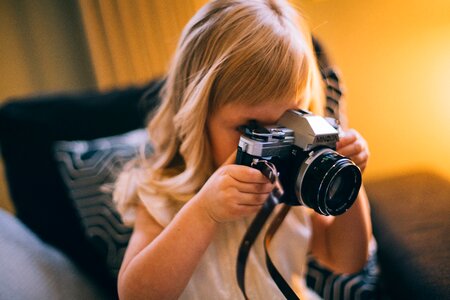 Young Girl Photographer photo