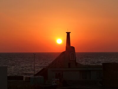 Malta ferry terminal sunset photo