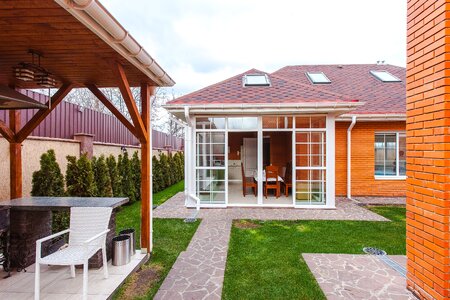 Architecture backyard building