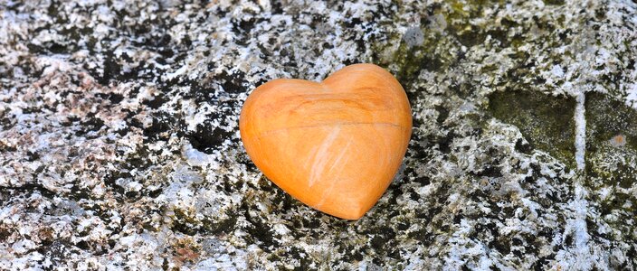 Stone wooden heart nature photo