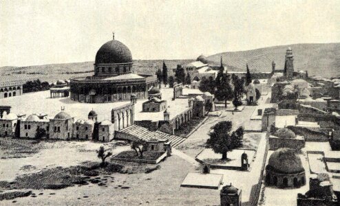 Solomon temple as of before 1910 in Jerusalem, Israel