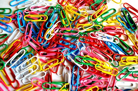 Paper clips background photo