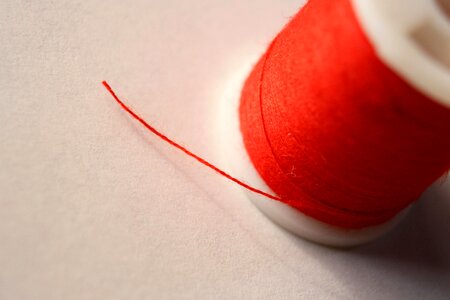 Red sewing thread