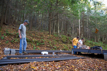 Refuge volunteers build animal crossing structure-4