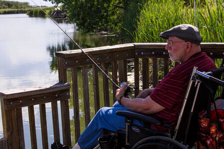 Veterans go fishing photo