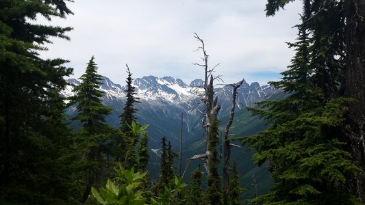 Beautiful mountain panorama of Rocky Mountains photo