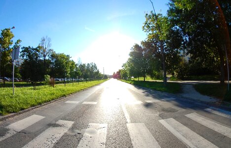 Asphalt drive landscape photo