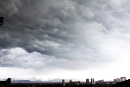 Dark Storm Clouds City