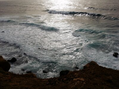 Sea water rock photo