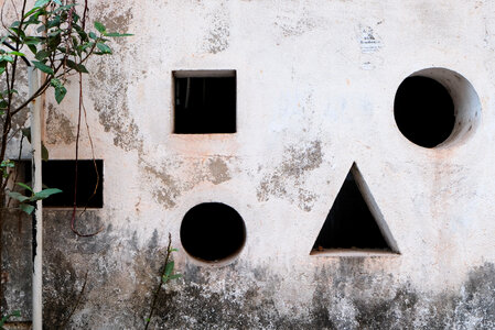 Geometric Figures Holes in Wall