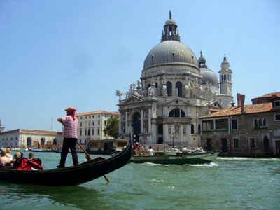 Water venezia gondolas photo