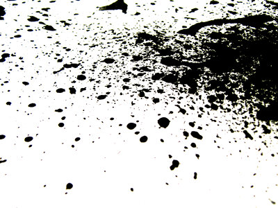 Black ink splatter