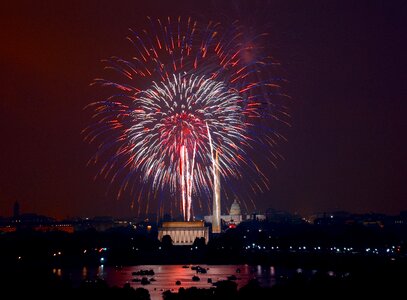 National mall washington dc night photo