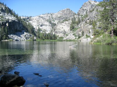 Mountain lake landscape photo