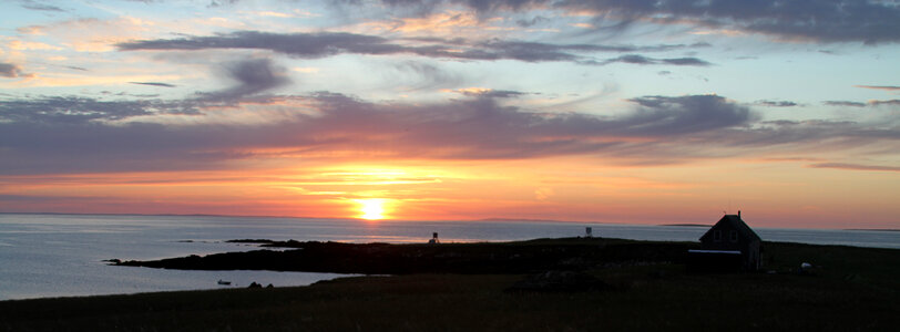 Sunrise on Metinic Island landscape